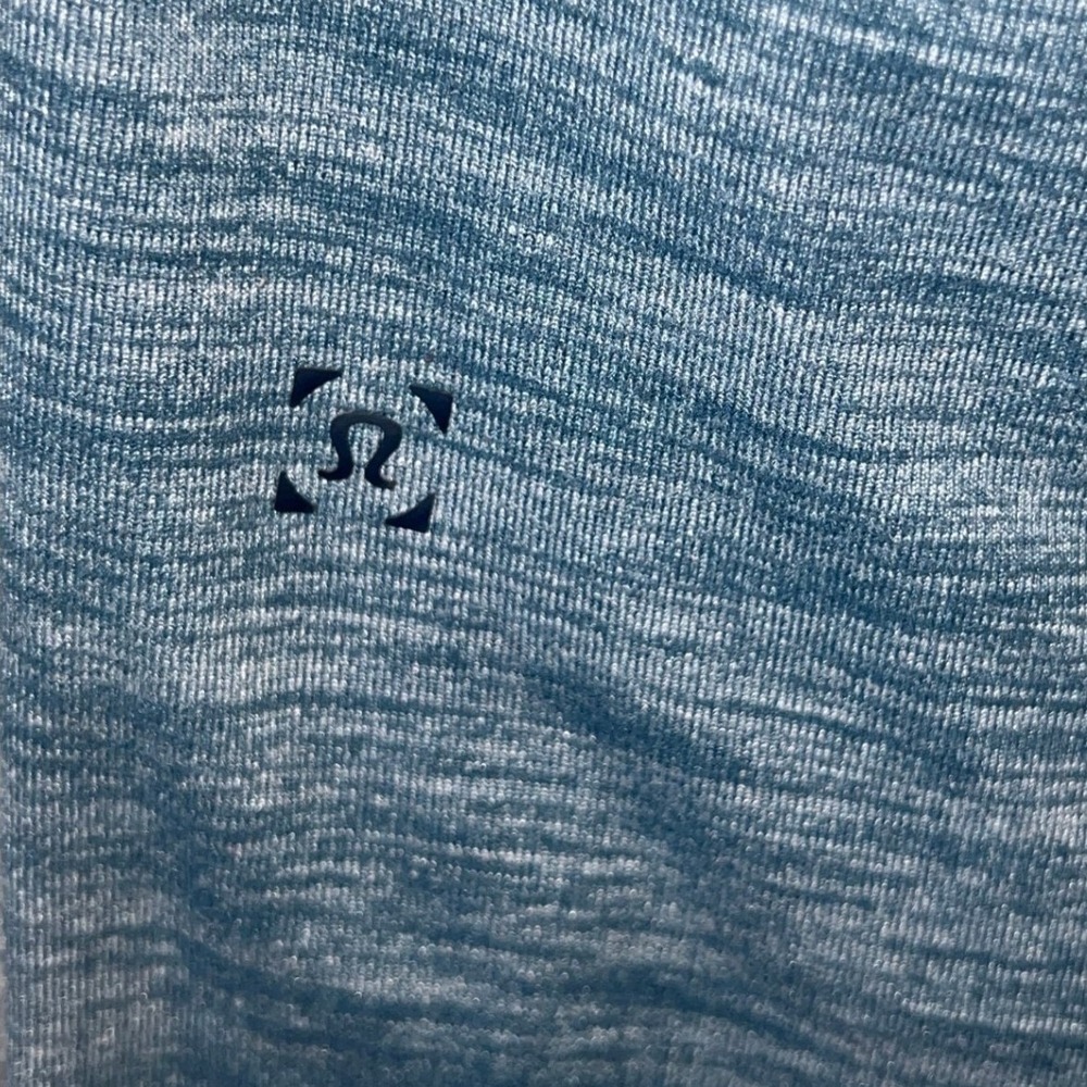 Lululemon Metal Vent Tech Short Sleeve Shirt Blue Heathered Men's Large Training - Picture 6 of 7
